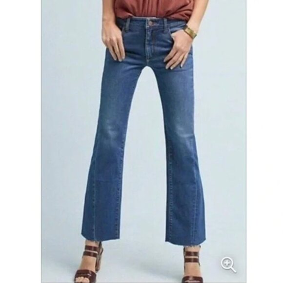 Anthropologie Pilcro High Rise Flare Jeans Raw Hem Size 29 - Picture 1 of 9